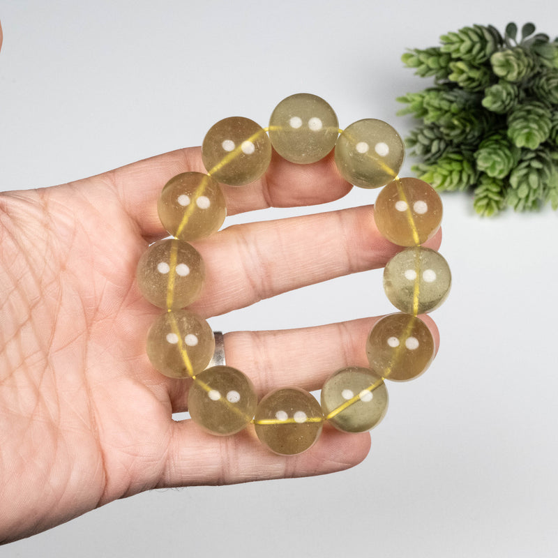 Libyan Desert Glass Bead Bracelet 99.89 g 19mm