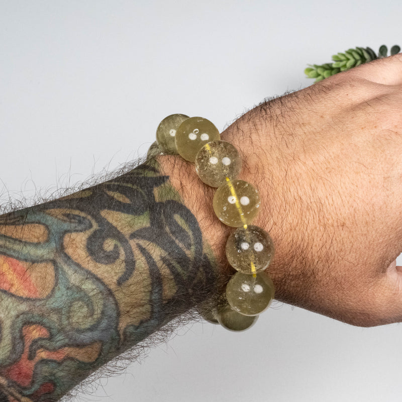 Libyan Desert Glass Bead Bracelet 94.24 g 18mm