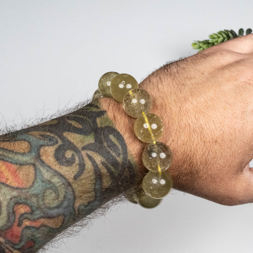 Libyan Desert Glass Bead Bracelet 94.24 g 18mm - InnerVision Crystals