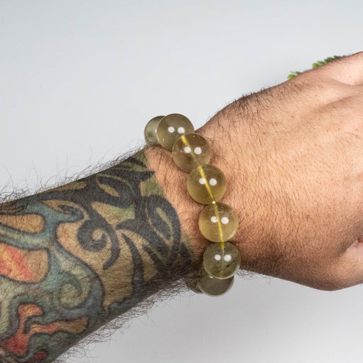 Libyan Desert Glass Bead Bracelet 78.34 g 17mm - InnerVision Crystals
