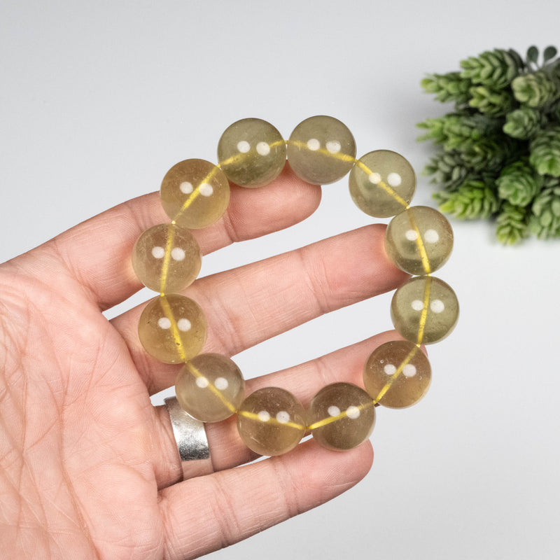 Libyan Desert Glass Bead Bracelet 78.34 g 17mm