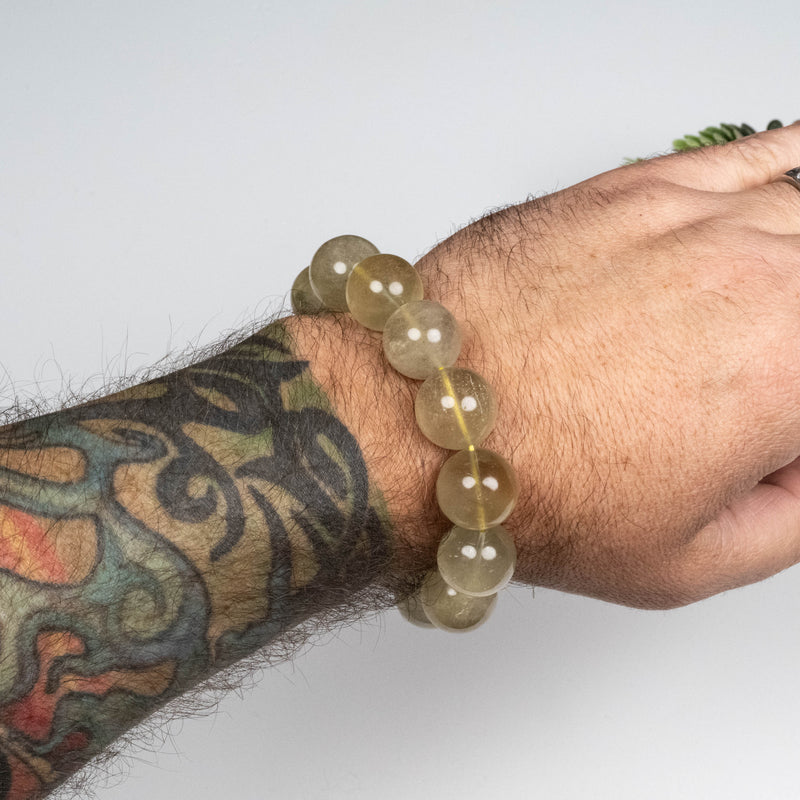 Libyan Desert Glass Bead Bracelet 79.91 g 17mm