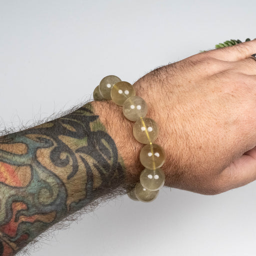 Libyan Desert Glass Bead Bracelet 79.91 g 17mm - InnerVision Crystals