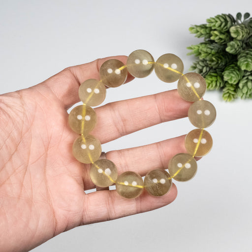 Libyan Desert Glass Bead Bracelet 79.91 g 17mm - InnerVision Crystals