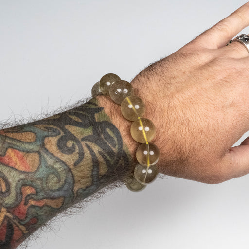 Libyan Desert Glass Bead Bracelet 77.47 g 17mm - InnerVision Crystals
