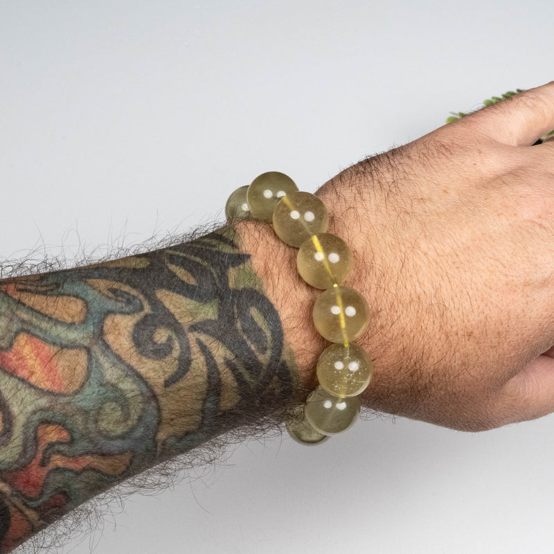 Libyan Desert Glass Bead Bracelet 77.56 g 17mm