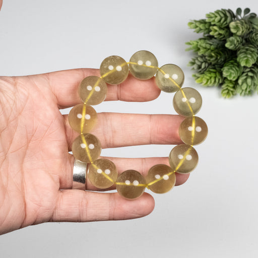 Libyan Desert Glass Bead Bracelet 77.56 g 17mm - InnerVision Crystals