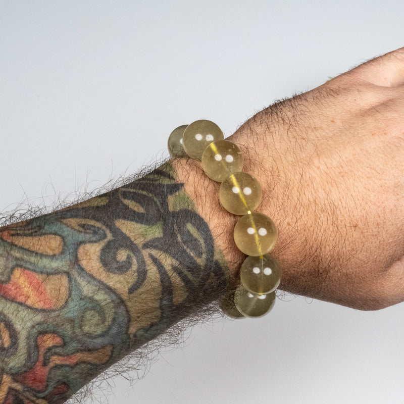 Libyan Desert Glass Bead Bracelet 77.66 g 17mm