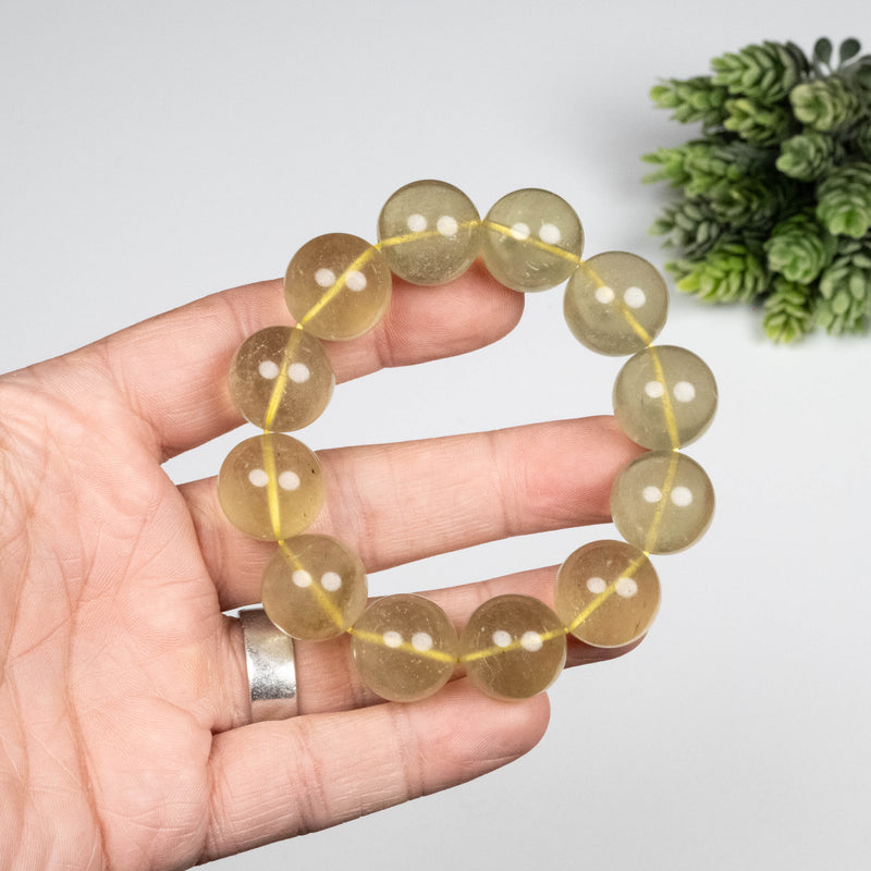 Libyan Desert Glass Bead Bracelet 77.66 g 17mm