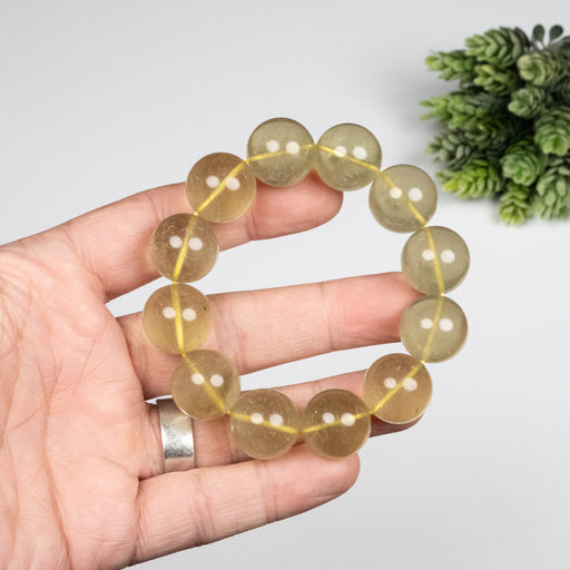 Libyan Desert Glass Bead Bracelet 77.66 g 17mm - InnerVision Crystals
