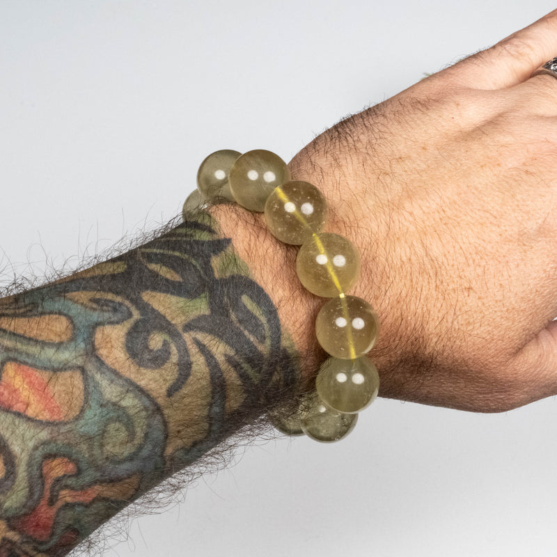 Libyan Desert Glass Bead Bracelet 90.00 g 18mm