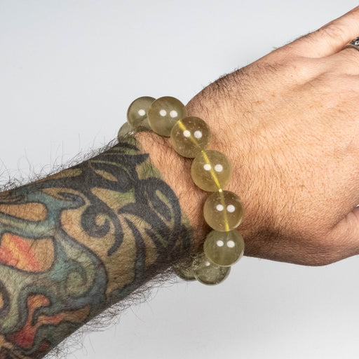 Libyan Desert Glass Bead Bracelet 90.00 g 18mm - InnerVision Crystals