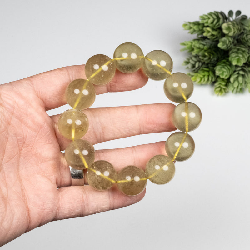 Libyan Desert Glass Bead Bracelet 90.00 g 18mm