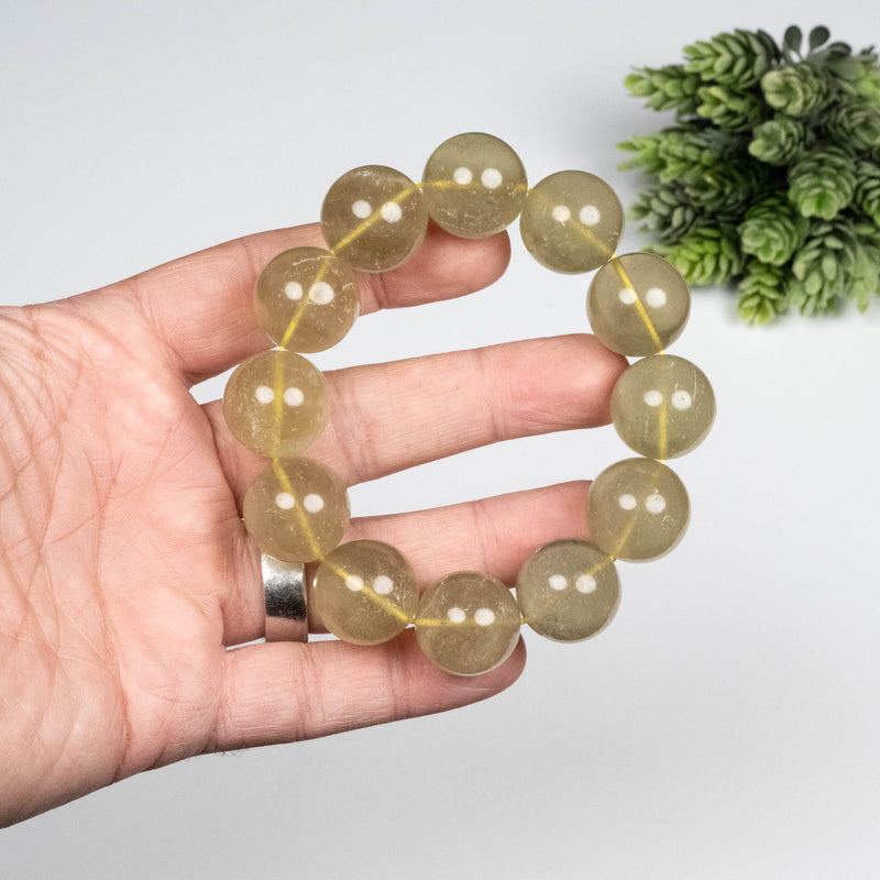 Libyan Desert Glass Bead Bracelet 105.46 g 19mm