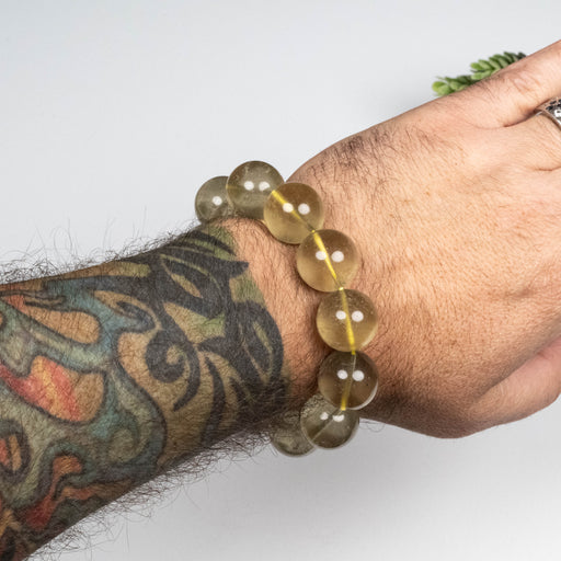 Libyan Desert Glass Bead Bracelet 90.25 g 18mm - InnerVision Crystals