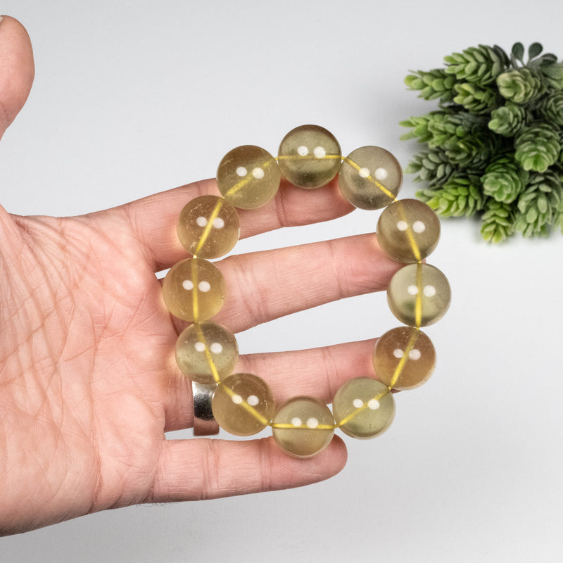 Libyan Desert Glass Bead Bracelet 98.48 g 19mm