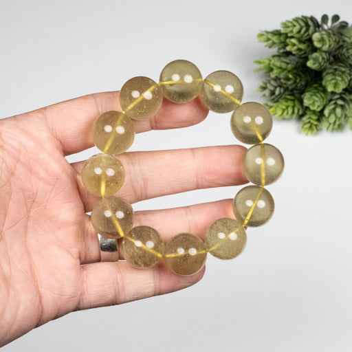 Libyan Desert Glass Bead Bracelet 90.00 g 18mm - InnerVision Crystals