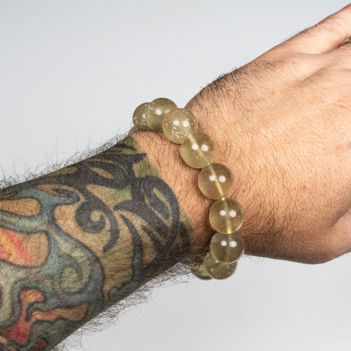 Libyan Desert Glass Bead Bracelet 65.56 g 15mm - InnerVision Crystals