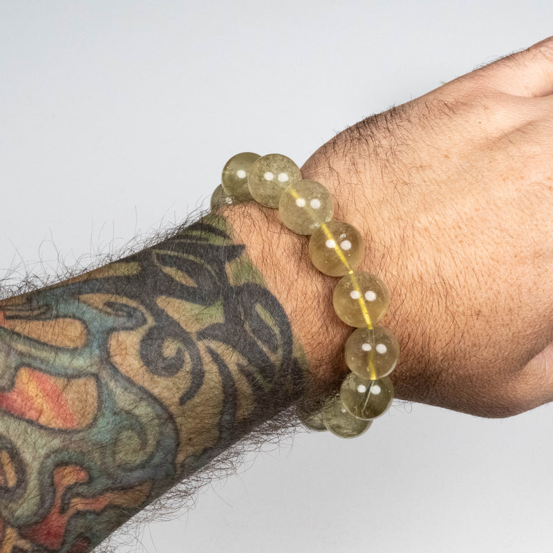 Libyan Desert Glass Bead Bracelet 65.90 g 16mm