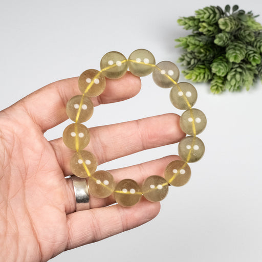 Libyan Desert Glass Bead Bracelet 67.00 g 15mm - InnerVision Crystals