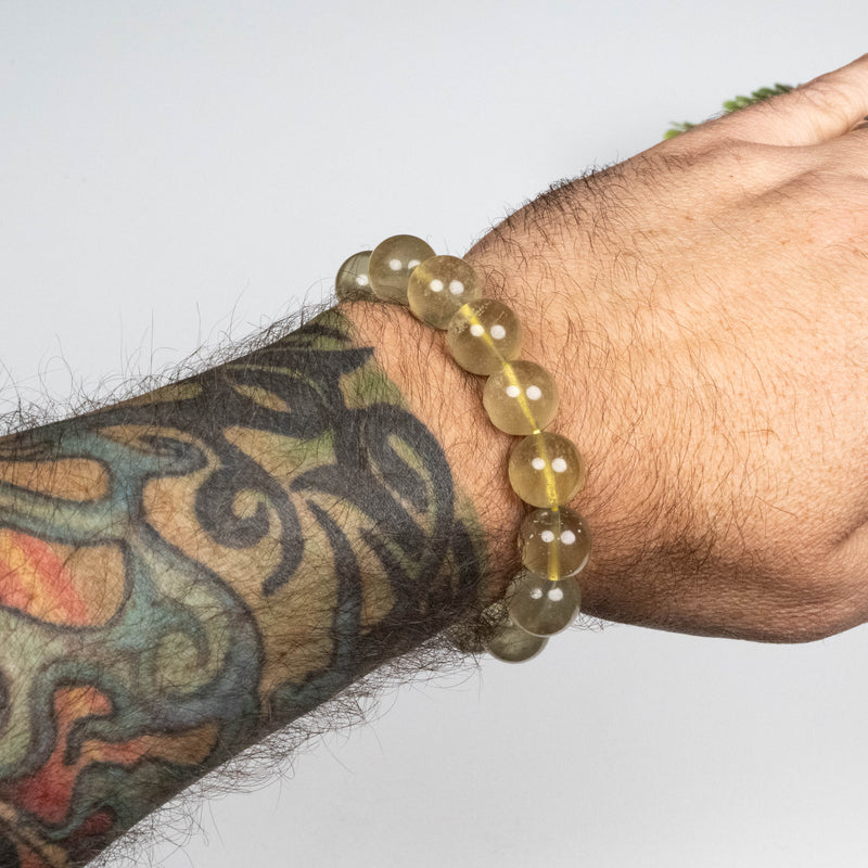 Libyan Desert Glass Bead Bracelet 43.63 g 13mm