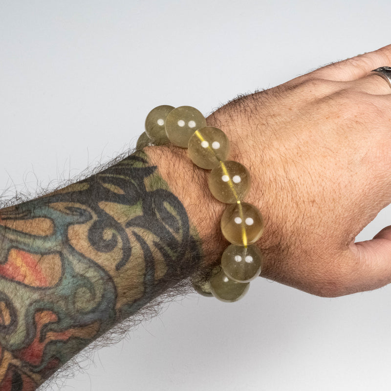 Libyan Desert Glass Bead Bracelet 97.92 g 19mm
