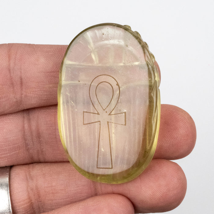 Libyan Desert Glass Scarab Gemstone Scarab 28.53 g 49x32mm