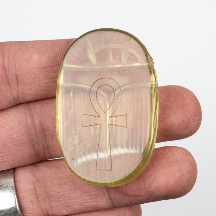 Libyan Desert Glass Scarab Gemstone Scarab 26.84 g 49x32mm