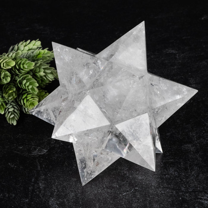 Lemurian Seed Crystal Merkaba Carving 1770 g 165x98mm