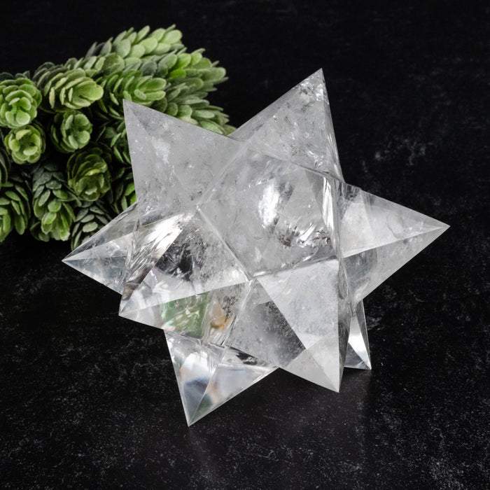 Lemurian Seed Crystal Merkaba Carving 678 g 117x73mm