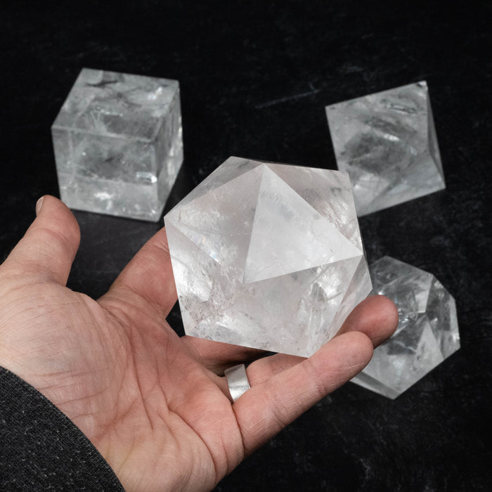 Lemurian Seed Crystal Platonic Solids XL Set 2026 g 67-109mm