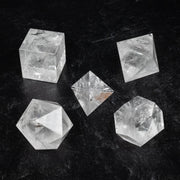 Lemurian Seed Crystal Platonic Solids XL Set 2026 g 67-109mm - InnerVision Crystals