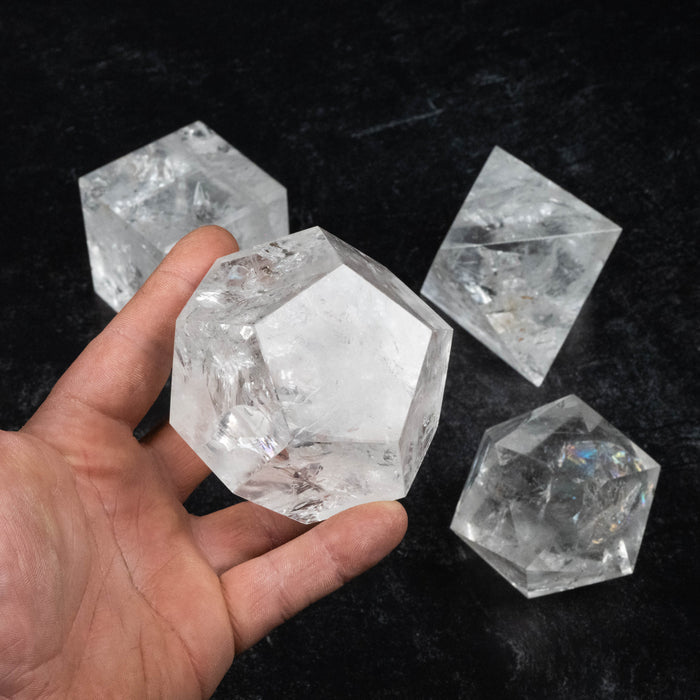 Lemurian Seed Crystal Platonic Solids XL Set 2784 g 70-111mm