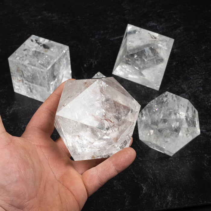 Lemurian Seed Crystal Platonic Solids XL Set 3174 g 73-117mm