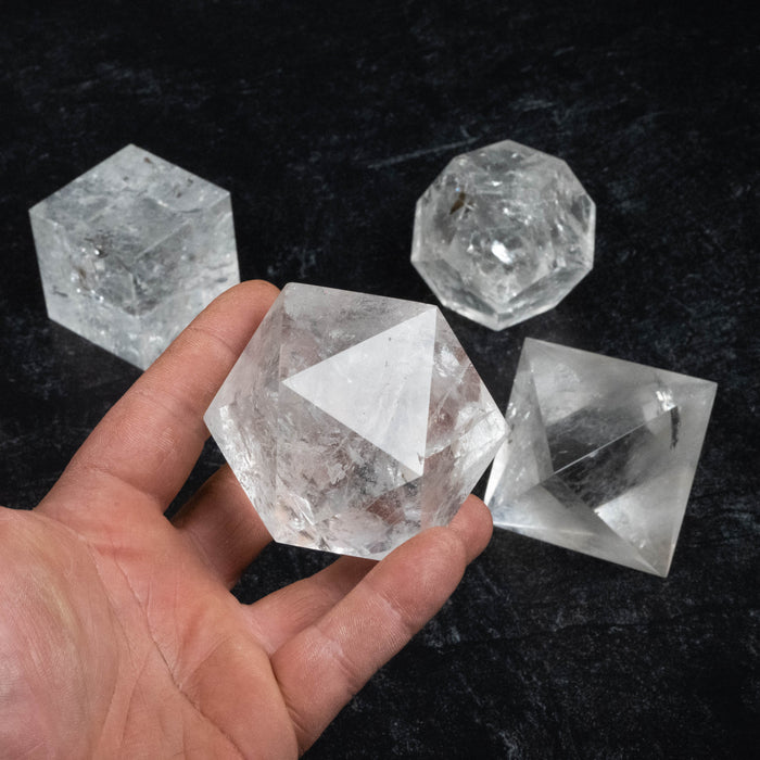 Lemurian Seed Crystal Platonic Solids XL Set 1878 g 63-100mm