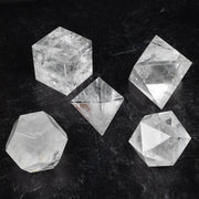 Lemurian Seed Crystal Platonic Solids XL Set 4526 g 85-137mm - InnerVision Crystals