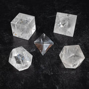Lemurian Seed Crystal Platonic Solids XL Set 1938 g 59-99mm - InnerVision Crystals