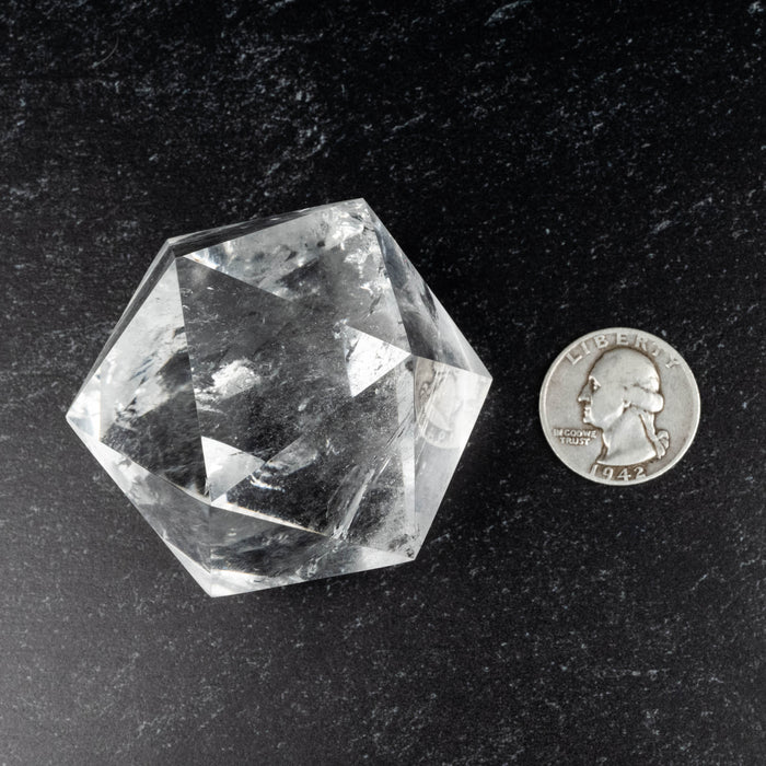 Lemurian Seed Crystal Icosahedron Carving 187 g 48mm
