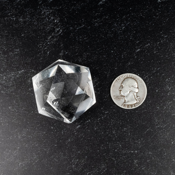Lemurian Seed Crystal Icosahedron Carving 69 g 34mm