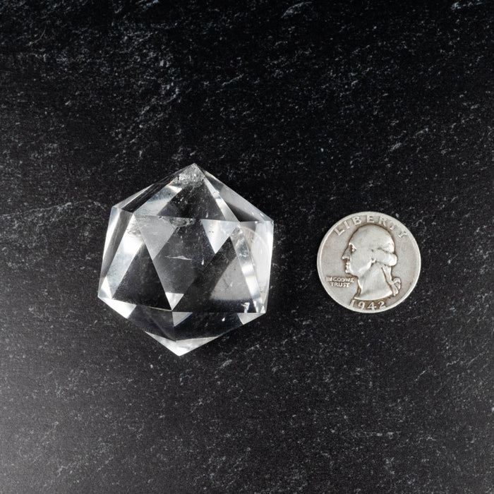 Lemurian Seed Crystal Icosahedron Carving 68 g 33mm