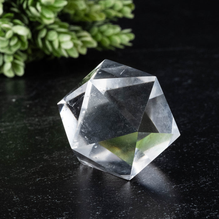 Lemurian Seed Crystal Icosahedron Carving 68 g 33mm