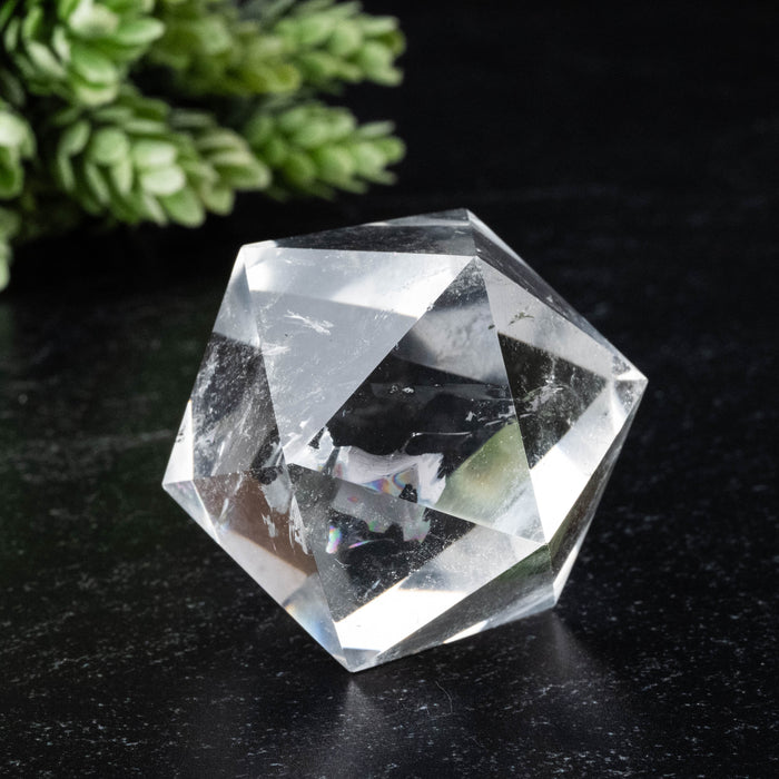 Lemurian Seed Crystal Icosahedron Carving 86 g 36mm