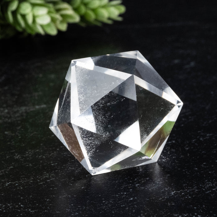 Lemurian Seed Crystal Icosahedron Carving 49 g 31mm