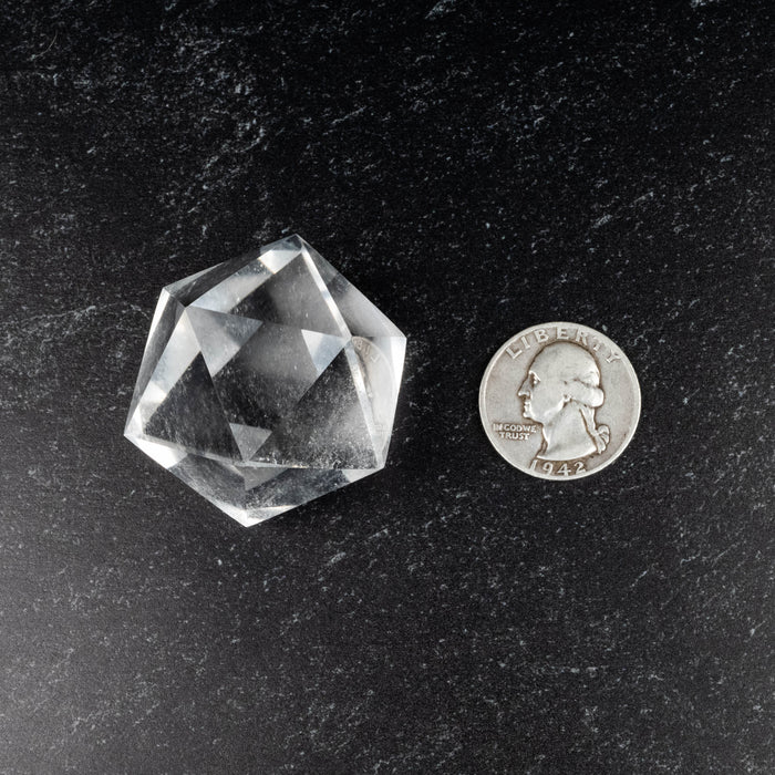 Lemurian Seed Crystal Icosahedron Carving 67 g 34mm