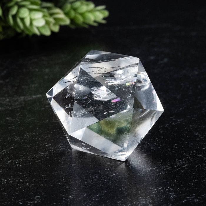 Lemurian Seed Crystal Icosahedron Carving 51  g 31mm