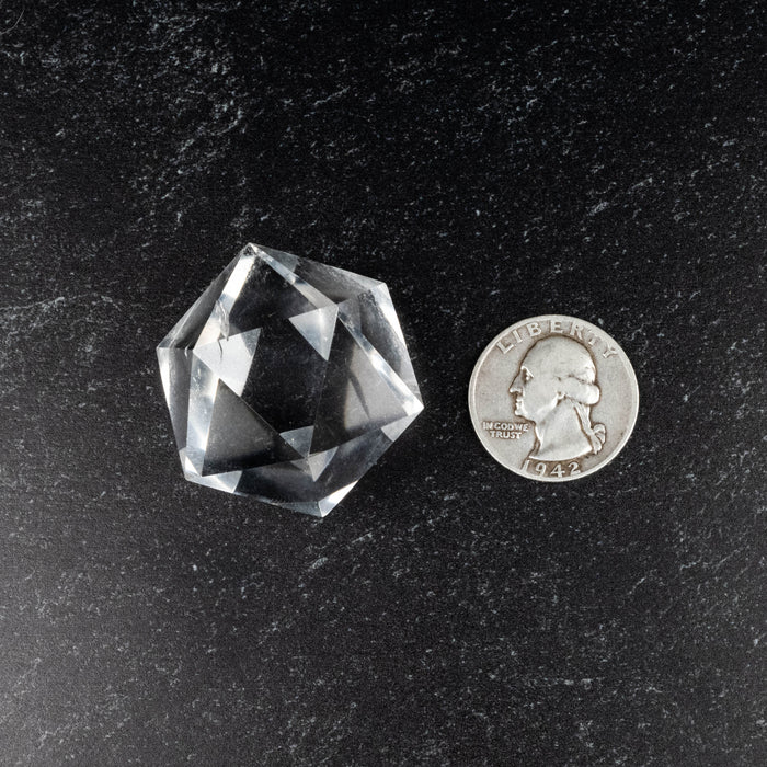 Lemurian Seed Crystal Icosahedron Carving 49 g 31mm