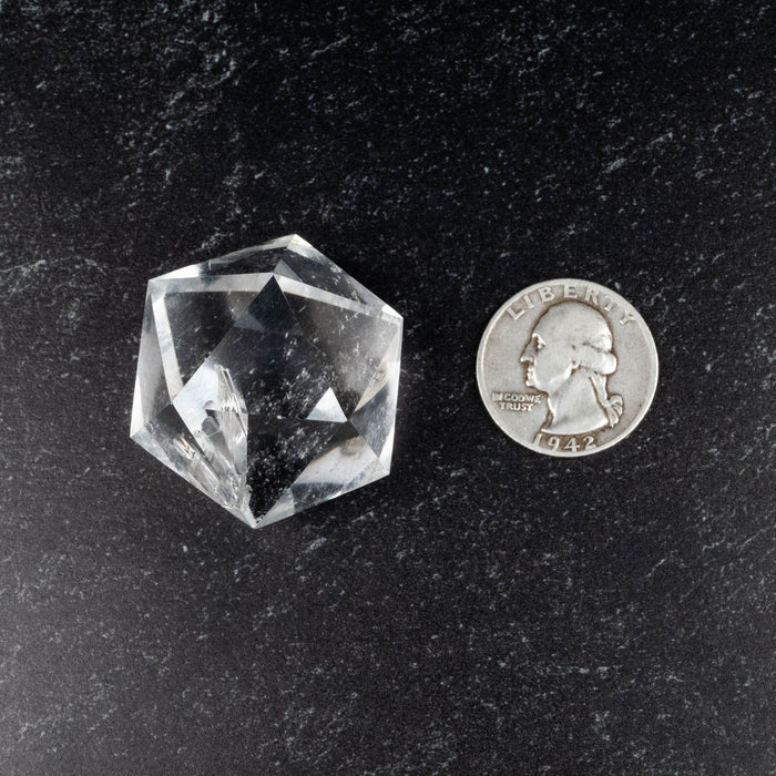 Lemurian Seed Crystal Icosahedron Carving 52 g 31mm