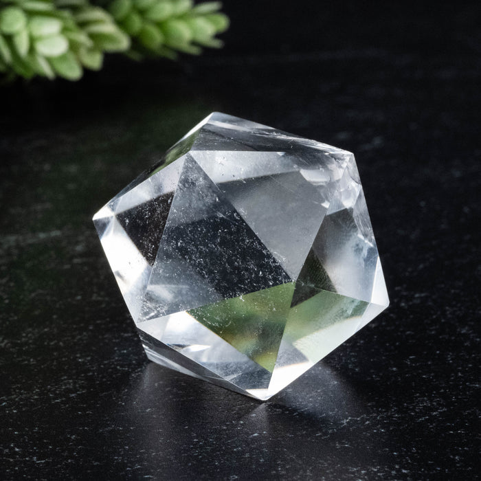 Lemurian Seed Crystal Icosahedron Carving 52 g 31mm