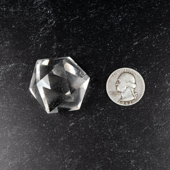 Lemurian Seed Crystal Icosahedron Carving 49 g 30mm