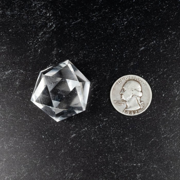 Lemurian Seed Crystal Icosahedron Carving 38 g 28mm